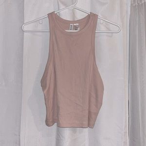 Large H and M cropped tank in pale pink!